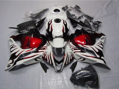 Blanco Negro Rojo Llama Carenado CBR 600 RR 09-12