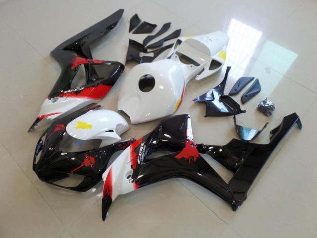 Blanco Negro con No Pegatinas Carenado CBR 1000 RR 06-07 Blanco Negro con No Pegatinas Carenado CBR 1000 RR 06-07