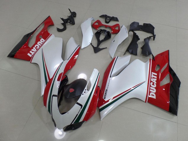 Blanco Rojo ABS Carenado Ducati 1199 11-14 Blanco Rojo ABS Carenado Ducati 1199 11-14