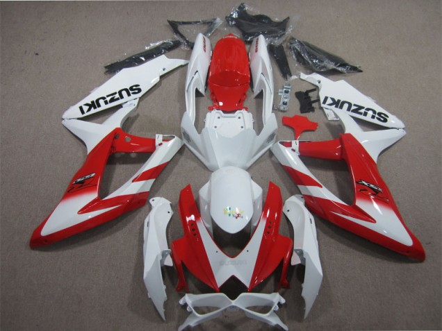 Blanco Rojo Carenado GSXR 600 K8 08-10 Blanco Rojo Carenado GSXR 600 K8 08-10