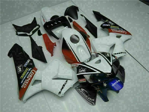 Blanco Rojo Negro Lee Carenado CBR 600 RR 05-06 Blanco Rojo Negro Lee Carenado CBR 600 RR 05-06