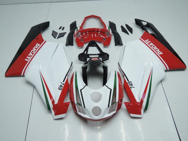Blanco Rojo con Cola Open Carenado Ducati 749 999 03-04 Blanco Rojo con Cola Open Carenado Ducati 749 999 03-04