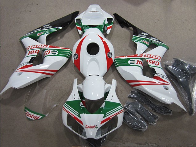 Blanco Verde Rojo Castrol Carenado CBR 1000 RR 06-07