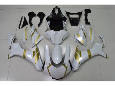 Blanco con Oro Calcomanía Carenado R1 15-19