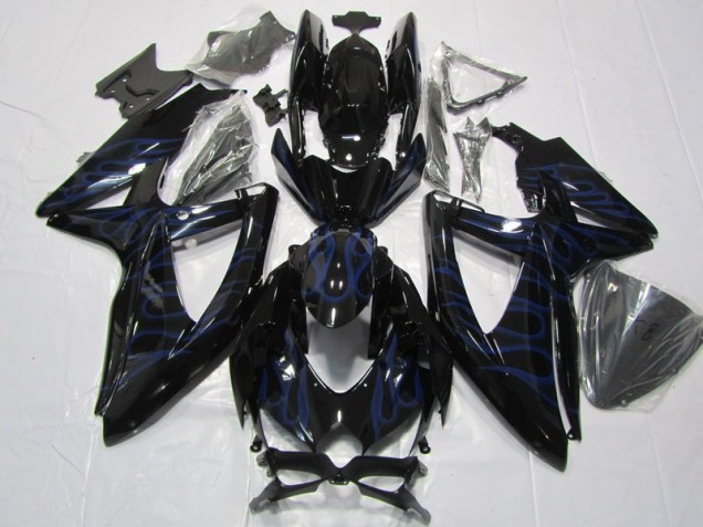 Llama azul negra Carenado GSXR 600 K8 08-10 Llama azul negra Carenado GSXR 600 K8 08-10