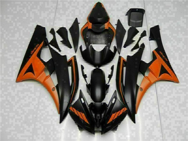 Naranja Negro ABS Kits Carenado R6 06-07 Naranja Negro ABS Kits Carenado R6 06-07