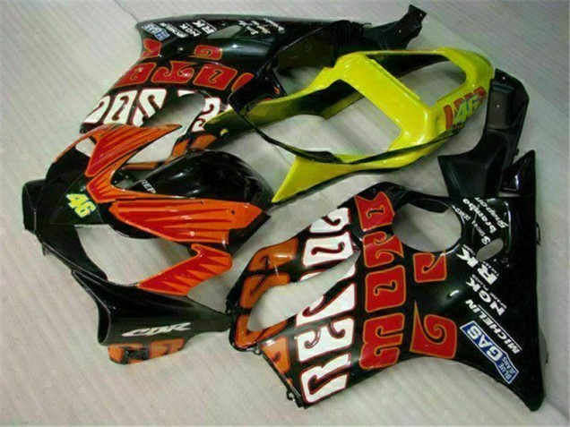 Naranja Negro Kit Completo Carenado CBR 600 F4i 01-03 Naranja Negro Kit Completo Carenado CBR 600 F4i 01-03