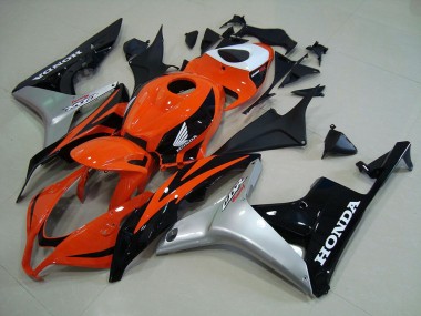 Naranja Plata Negro Inyección Kits Carenado CBR 600 RR 07-08