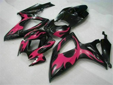 Negro ABS Plástico GSXR 600 / 750 K6 06-07