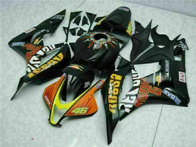 Negro Amarillo Repsol 46 Carenado CBR 600 RR 07-08 Negro Amarillo Repsol 46 Carenado CBR 600 RR 07-08