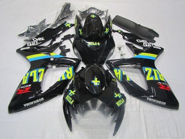 Negro Amarillo Rizla Carenado GSXR 600 K6 06-07