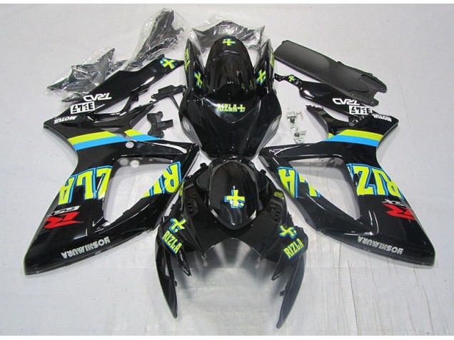Negro Amarillo Rizla Carenado GSXR 600 K6 06-07