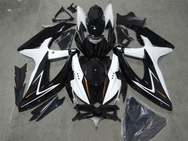 Negro Blanco ABS Kits Carenado GSXR 600 K8 08-10