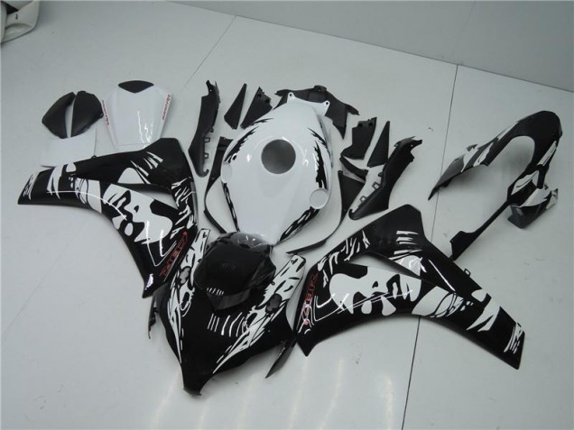 Negro Blanco Kits Completo Carenado ABS CBR 1000 RR 08-11