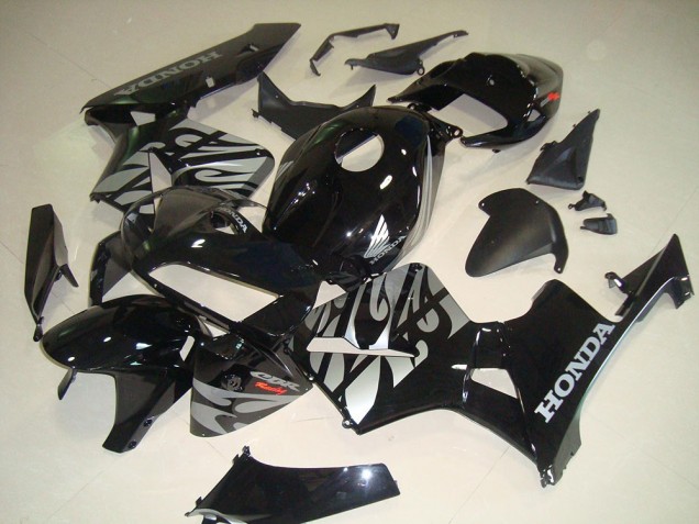 Negro Blanco Llama Carenado CBR 600 RR 05-06 Negro Blanco Llama Carenado CBR 600 RR 05-06