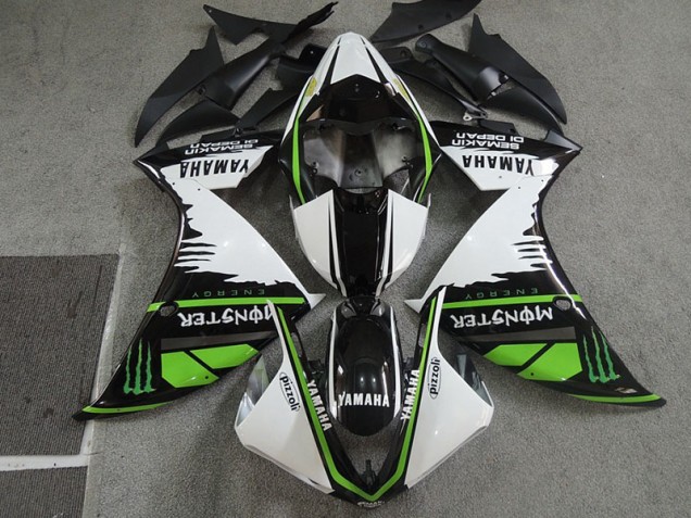 Negro Blanco Monster Pizzoli Carenado CBR 600 RR 07-08 Negro Blanco Monster Pizzoli Carenado CBR 600 RR 07-08