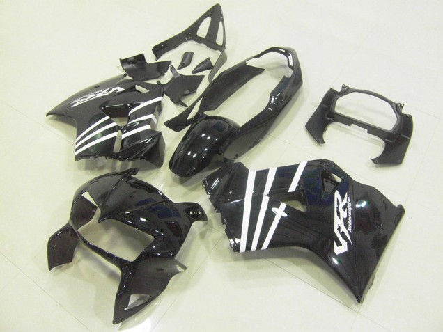 Negro Blanco Raya Carenado VFR 800 98-01 Negro Blanco Raya Carenado VFR 800 98-01