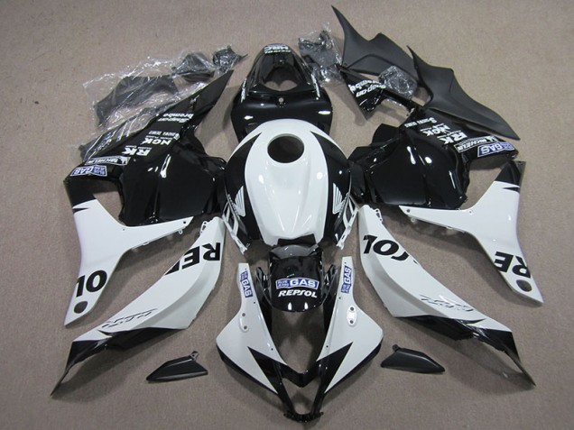 Negro Blanco Repsol Carenado CBR 600 RR 09-12 Negro Blanco Repsol Carenado CBR 600 RR 09-12
