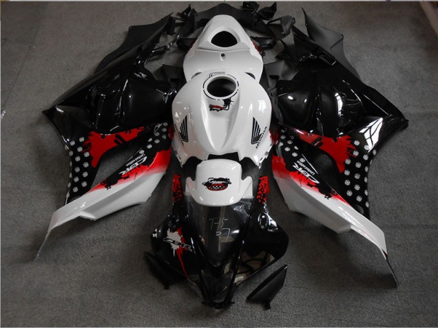 Negro Blanco Rojo Carenado CBR 600 RR 09-12 Negro Blanco Rojo Carenado CBR 600 RR 09-12