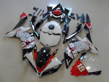 Negro Blanco Rojo Carenado R1 07-08