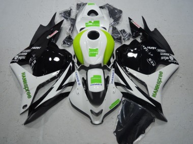 Negro Blanco Verde Hannspree Kits Completo Carenado ABS CBR 600 RR 09-12