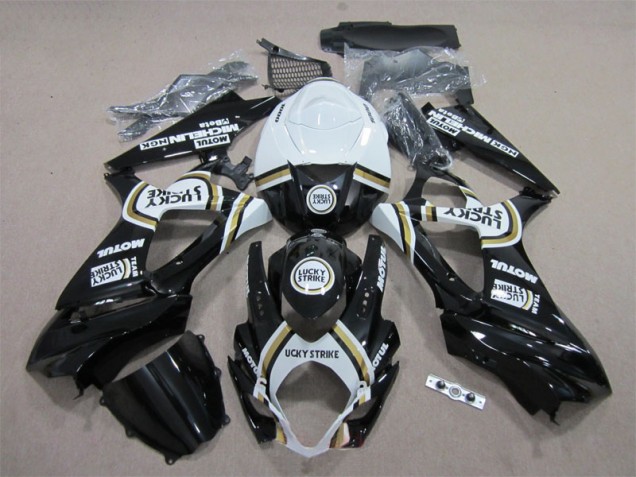 Negro Lucky Strike Blanco Motul Carenado GSXR 1000 K7 07-08 Negro Lucky Strike Blanco Motul Carenado GSXR 1000 K7 07-08