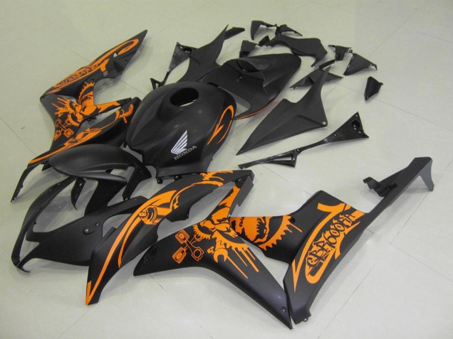 Negro Mate Naranja Pegatinas Carenado CBR 600 RR 07-08