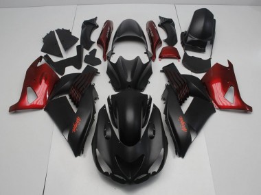 Negro Mate & Rojo Carenado ZX14R ZZR 1400 06-11