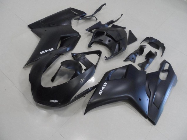 Negro Mate con Blanco 848 Carenado Ducati 848 1098 1198 07-14
