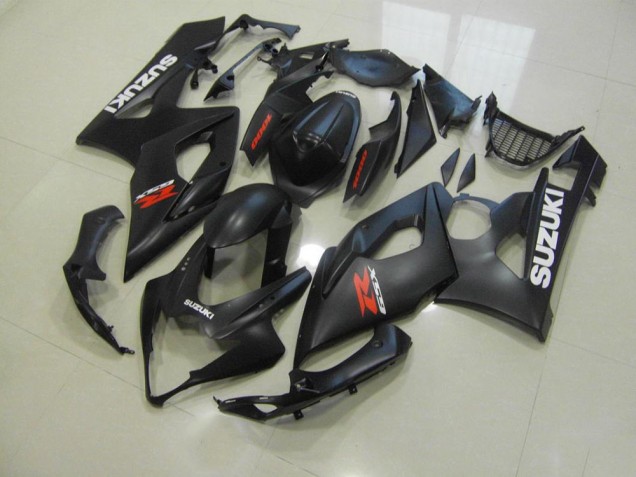 Negro Mate con Blanco Calcomanías Carenado GSXR 1000 K5 05-06