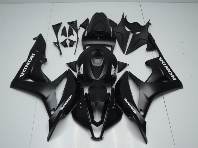 Negro Mate con Blanco Pegatinas Carenado CBR 600 RR 07-08 Negro Mate con Blanco Pegatinas Carenado CBR 600 RR 07-08