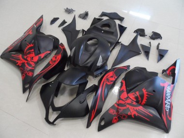 Negro Mate con Rojo Cráneo Carenado CBR 600 RR 09-12