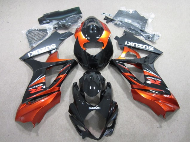 Negro Naranja ABS Plásticos GSXR 1000 K7 07-08 Negro Naranja ABS Plásticos GSXR 1000 K7 07-08