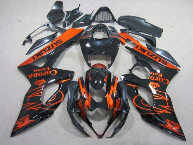 Negro Naranja Corona Extra Carenado GSXR 1000 K5 05-06 Negro Naranja Corona Extra Carenado GSXR 1000 K5 05-06