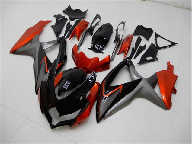 Negro Naranja Gris Carenado GSXR 600 / 750 K8 08-10 Negro Naranja Gris Carenado GSXR 600 / 750 K8 08-10