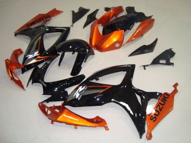 Negro Naranja Kits Completo Carenado ABS GSXR 750 K6 06-07
