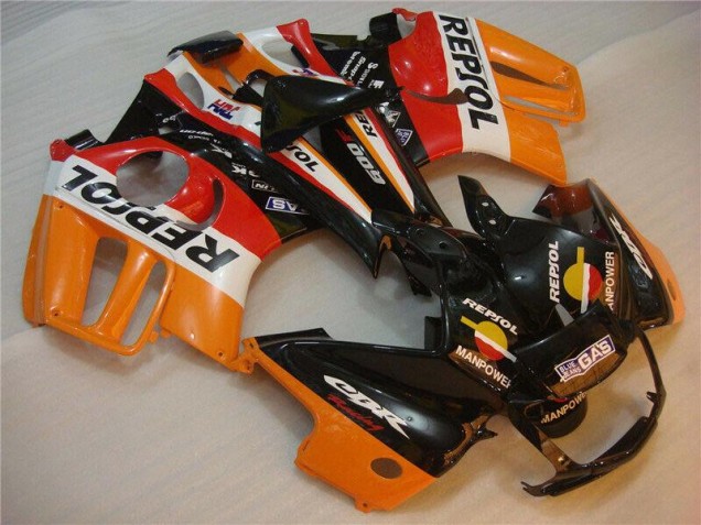 Negro Naranja Repsol Kit Carenado ABS Completo CBR 600 F3 95-98 Negro Naranja Repsol Kit Carenado ABS Completo CBR 600 F3 95-98