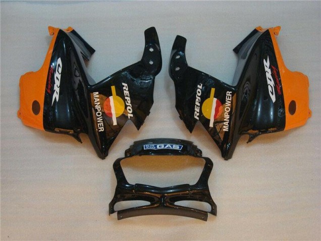 Negro Naranja Repsol Kit Carenado ABS Completo CBR 600 F3 95-98 Negro Naranja Repsol Kit Carenado ABS Completo CBR 600 F3 95-98
