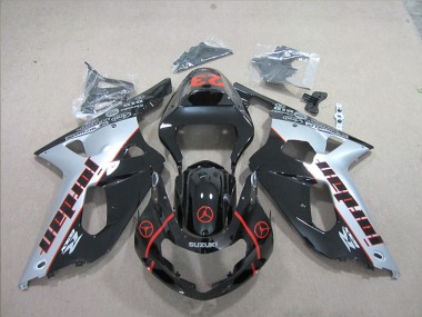 Negro Plata Carenado GSXR 600 K1 K2 K3 01-03