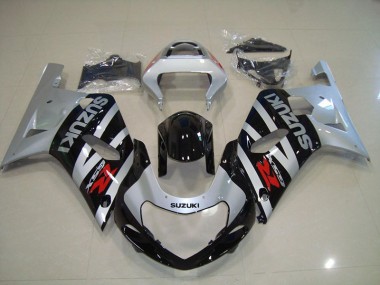 Negro Plata Carenado GSXR 750 K1 K2 K3 01-03