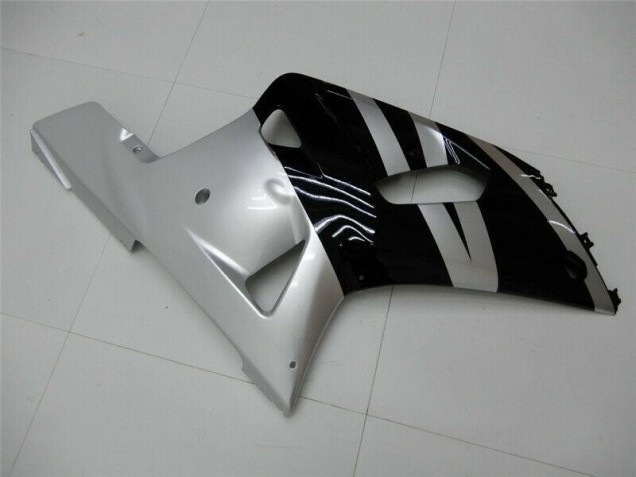 Negro Plata Carenado & Plástico GSXR 600 / 750 K1 K2 K3 01-03 Negro Plata Carenado & Plástico GSXR 600 / 750 K1 K2 K3 01-03
