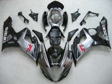 Negro Plata Gris Carenado GSXR 1000 K5 05-06