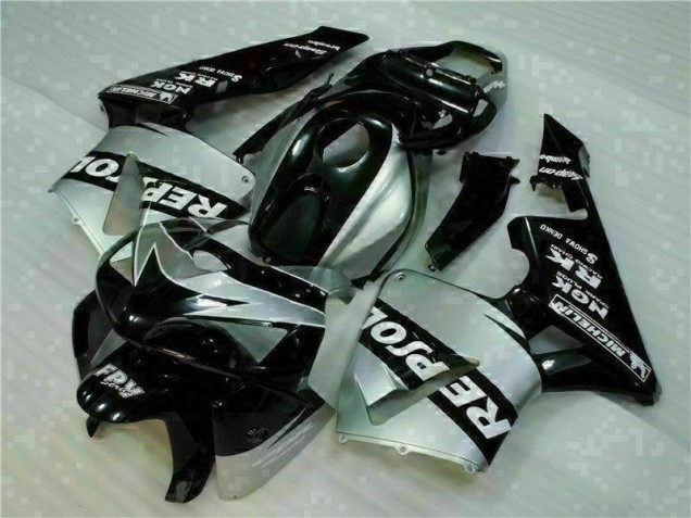 Negro Plata Repsol Carenado CBR 600 RR 05-06 Negro Plata Repsol Carenado CBR 600 RR 05-06