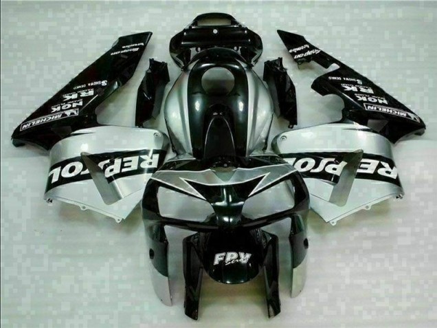 Negro Plata Repsol Carenado CBR 600 RR 05-06 Negro Plata Repsol Carenado CBR 600 RR 05-06