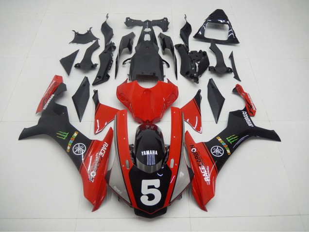 Negro Rojo 5 Carenado R1 15-19 Negro Rojo 5 Carenado R1 15-19