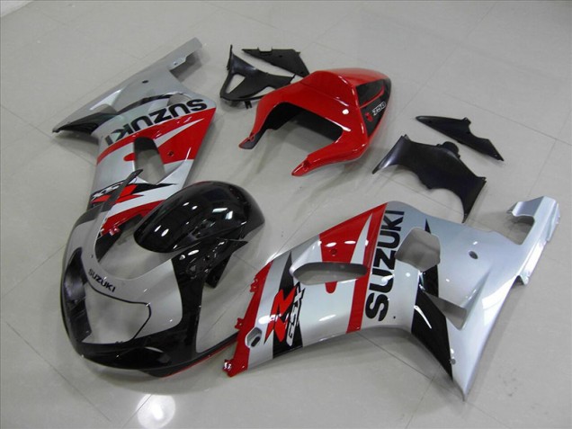 Negro Rojo ABS Plástica GSXR 750 K1 K2 K3 01-03 Negro Rojo ABS Plástica GSXR 750 K1 K2 K3 01-03