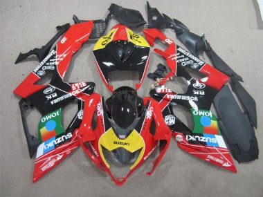 Negro Rojo Amarillo Jomo Carenado GSXR 600 K6 06-07