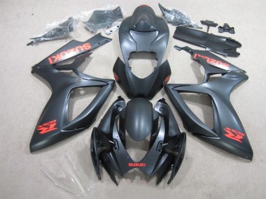 Negro Rojo Calcomanía Carenado GSXR 600 K6 06-07
