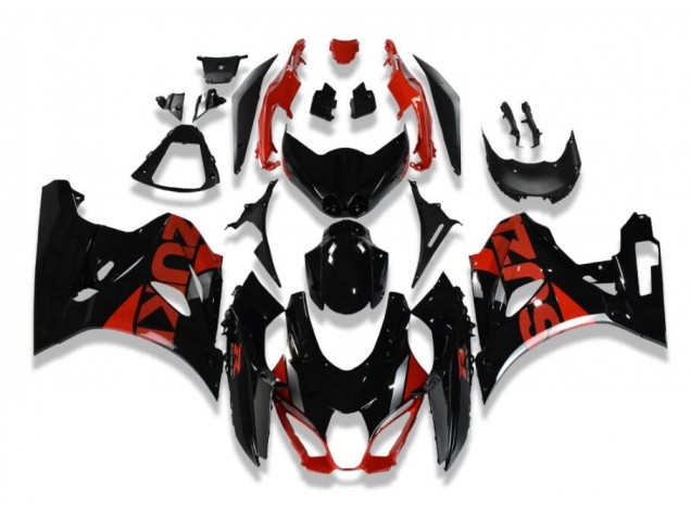 Negro Rojo Carrocería GSXR 1000 17-23 Negro Rojo Carrocería GSXR 1000 17-23