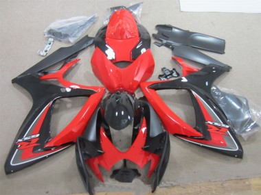 Negro Rojo Carrocería GSXR 600 K6 06-07